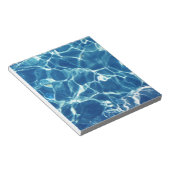 Mousserend blauw water notitieblok (Schuin)