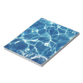Mousserend blauw water notitieblok (Linkerzijde)