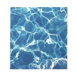 Mousserend blauw water notitieblok