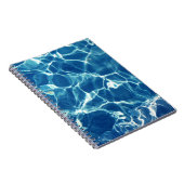 Mousserend blauw water notitieboek (Rechterzijde)