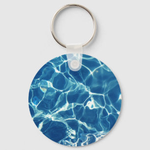 Mousserend blauw water sleutelhanger
