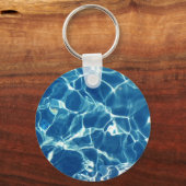 Mousserend blauw water sleutelhanger (Voorkant)