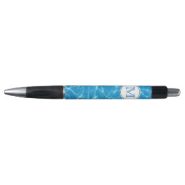 Mousserend blauw zwembad Pool Blue Water Monogram Pen