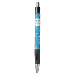 Mousserend blauw zwembad Pool Blue Water Monogram Pen