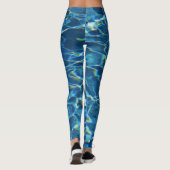 Mousserend blauw zwemwater leggings (Achterkant)