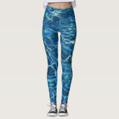 Mousserend blauw zwemwater leggings (Voorkant)