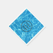 Mousserend blauw zwemwater Voeg uw Logo toe Servet (Hoek)
