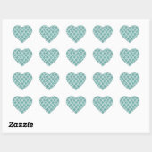 Mousserend Blauwgroen Hart Sticker (Vel)