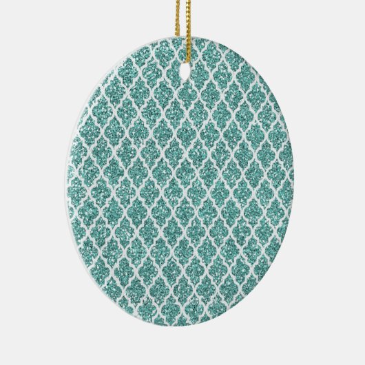 Mousserend Blauwgroen Keramisch Ornament (Rechts)