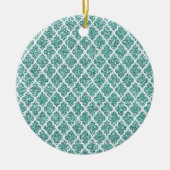 Mousserend Blauwgroen Keramisch Ornament (Voorkant)