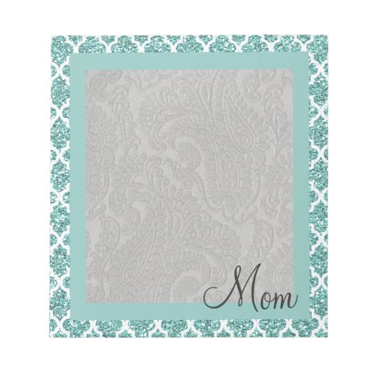 Mousserend Blauwgroen Notitieblok (Voorkant)