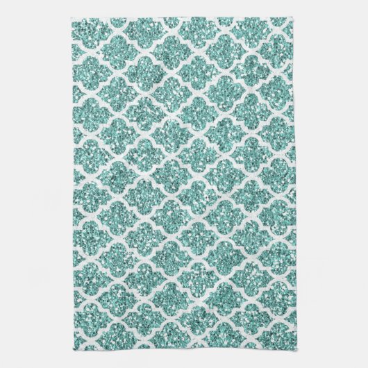 Mousserend Blauwgroen Theedoek (Verticaal)