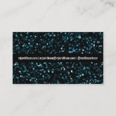 Mousserend Blue Glitter Visitekaartje (Achterkant)