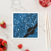 Mousserend Blue Mosaic Pattern Napkins Servetten (Insitu)