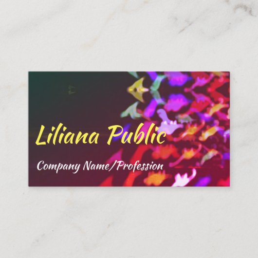 Mousserend caleidoscopisch Visitekaartje (Voorkant)
