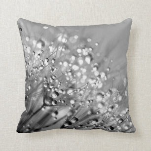 Mousserend dew Silver Grey Background Dandelion Kussen