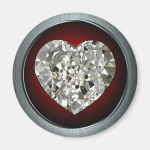 Mousserend Diamond Heart Magnet