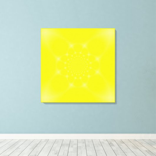 mousserend geel canvas afdruk (Insitu (Houten vloer))