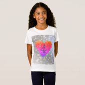 Mousserend Glitter Glamor Heart 4e verjaardag T-shirt (Voorkant volledig)