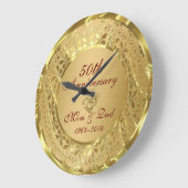 Mousserend Gold 50th Wedding Jubileum Grote Klok (Hoek)