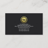 Mousserend Gold Stock Exchange Graph Financial Visitekaartje (Achterkant)