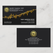 Mousserend Gold Stock Exchange Graph Financial Visitekaartje (Voorkant / Achterkant)