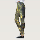 Mousserend goud en groene oceaanwaterkwaliteit leggings (Links)