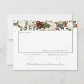 Mousserend goud Floral Chuppah Canopy Wedding RSVP Kaartje (Achterkant)