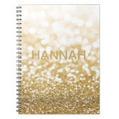 Mousserend goud Glitter Personnated Notitieboek (Voorkant)