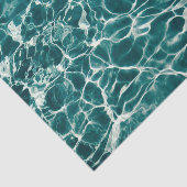 Mousserend groen blauw zwembad oceaanwater tissuepapier (Detail)