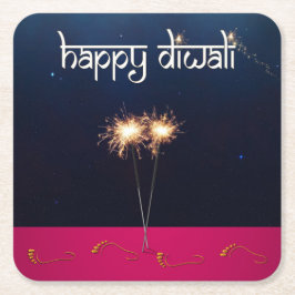 Mousserend Happy Diwali - Onderzetter papier