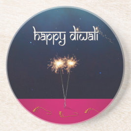 Mousserend Happy Diwali - Onderzetter voor zandste