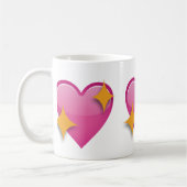 Mousserend hart Emoji Koffiemok (Links)