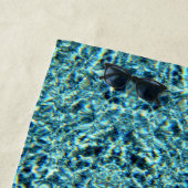 Mousserend helder blauw water strandlaken (In situ)