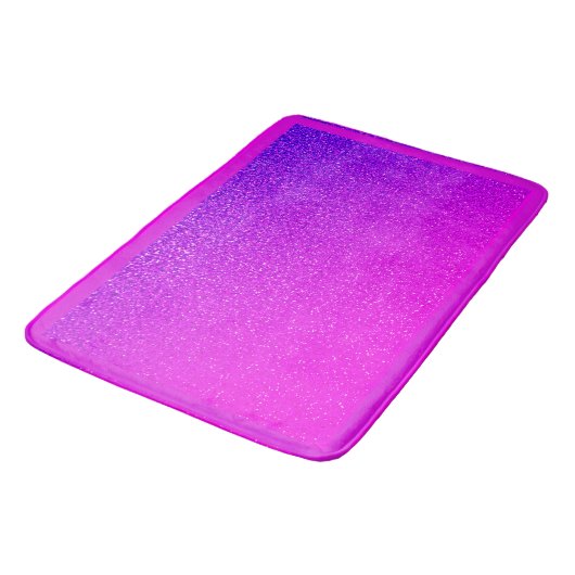 Mousserend Hot Pink Paars Glitter Ombre Girly Cute Badmat (Gekanteld)