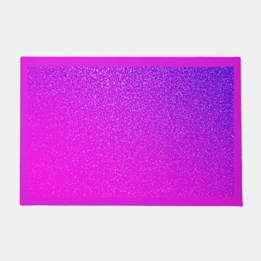 Mousserend Hot Pink Paars Glitter Ombre Girly Cute Deurmat (Voorkant)