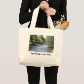 Mousserend in de zon grote tote bag (Voorkant (product))