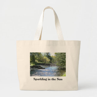 Mousserend in de zon grote tote bag
