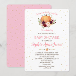 Mousserend Little Pumpkin Thanksgiving Baby shower Kaart