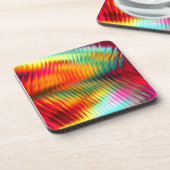 Mousserend meerkleurig glas bier onderzetter (Linkerzijde)