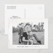 Mousserend nieuwjaar | Vakantieknopkaart Feestdagenkaart (Voorkant / Achterkant)