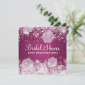 Mousserend Night Plum Elegant Vrijgezellenfeest Kaart (Staand voorkant)