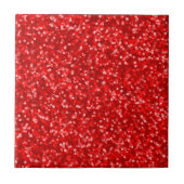Mousserend Red Glitter Tegeltje (Voorkant)