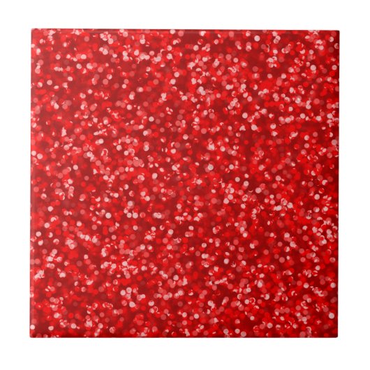 Mousserend Red Glitter Tegeltje (Voorkant)