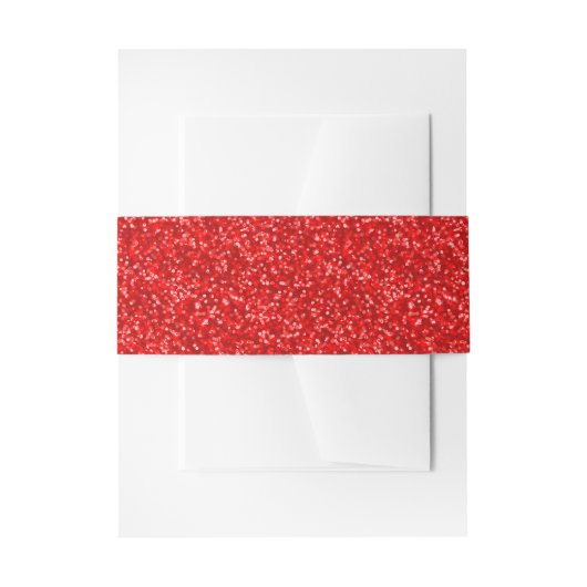 Mousserend Red Glitter Uitnodigingen Wikkel (Voorkant Voorbeeld)