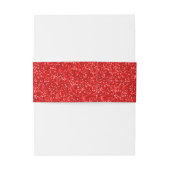 Mousserend Red Glitter Uitnodigingen Wikkel (Achterkant Voorbeeld)
