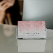 Mousserend Roos Gouden Glitter Wit Marmeren Gradië Visitekaartje