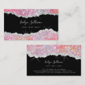 mousserend roze visitekaartje (Voorkant / Achterkant)