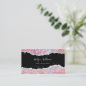 mousserend roze visitekaartje (Staand voorkant)