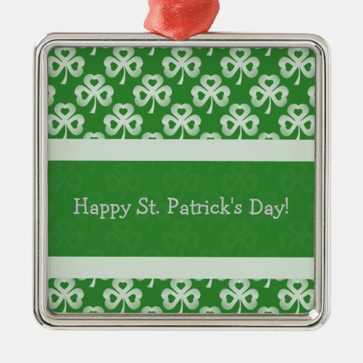 Mousserend Shamrocks Premium Square Ornament (Voorkant)